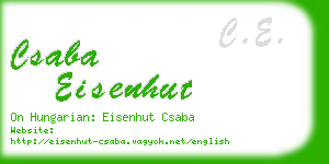 csaba eisenhut business card